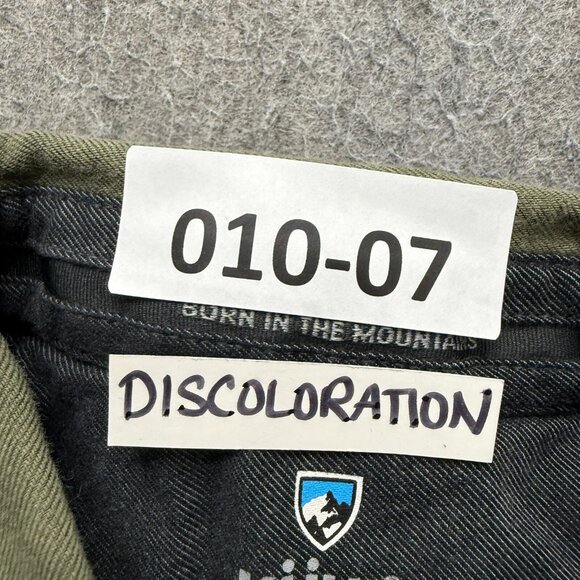 Kuhl Work Shirt Men L Green Long Sleeve Cotton Tencel Canvas Pockets - Picture 15 of 15